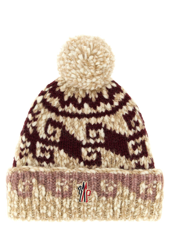 Multicolor pon pon beanie