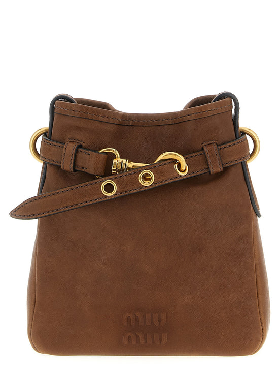 Nappa leather shoulder strap