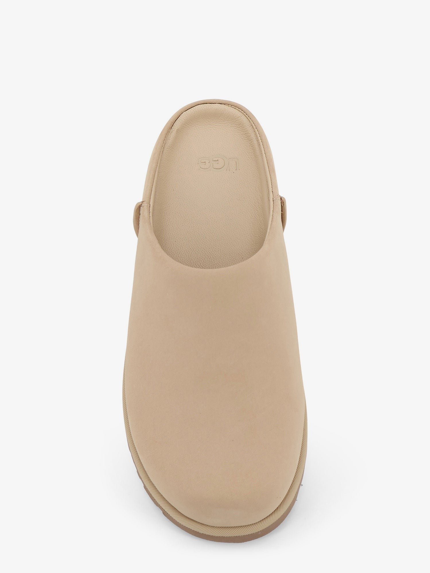 Nubuck sandals with engraved logo on the side