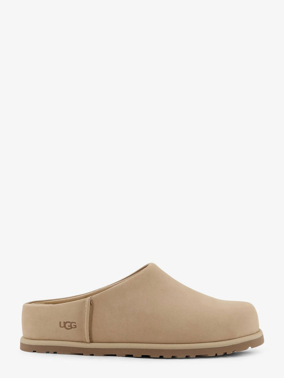 Nubuck sandals with engraved logo on the side