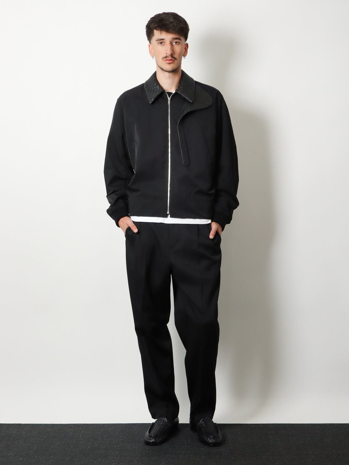 Bottega Veneta Nylon and cotton jacket with Intrecciato details