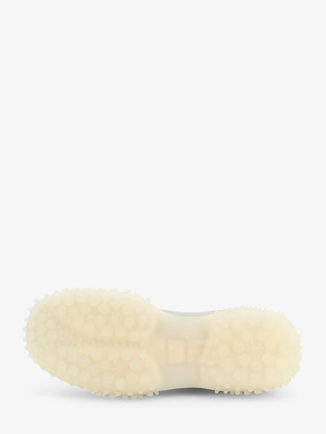 Nylon and suede sneakers with embroidered logo