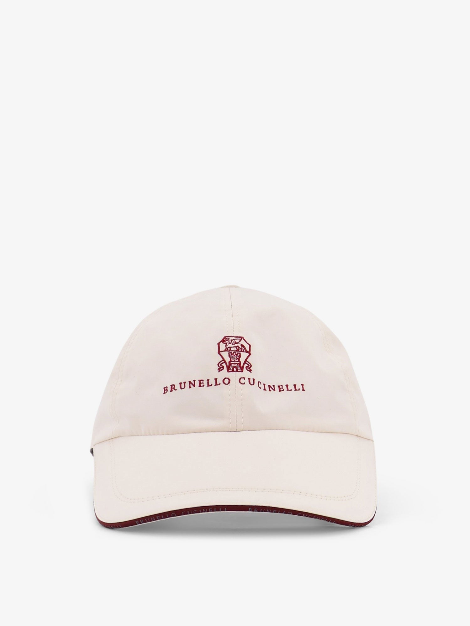 Nylon hat with embroidered logo on the front