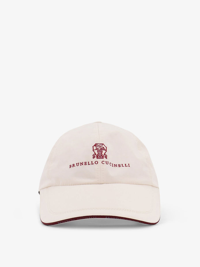 Nylon hat with embroidered logo on the front