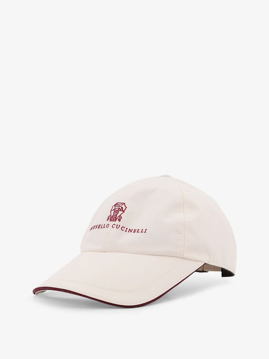 Nylon hat with embroidered logo on the front