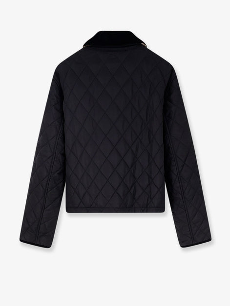Nylon jacket with stitching