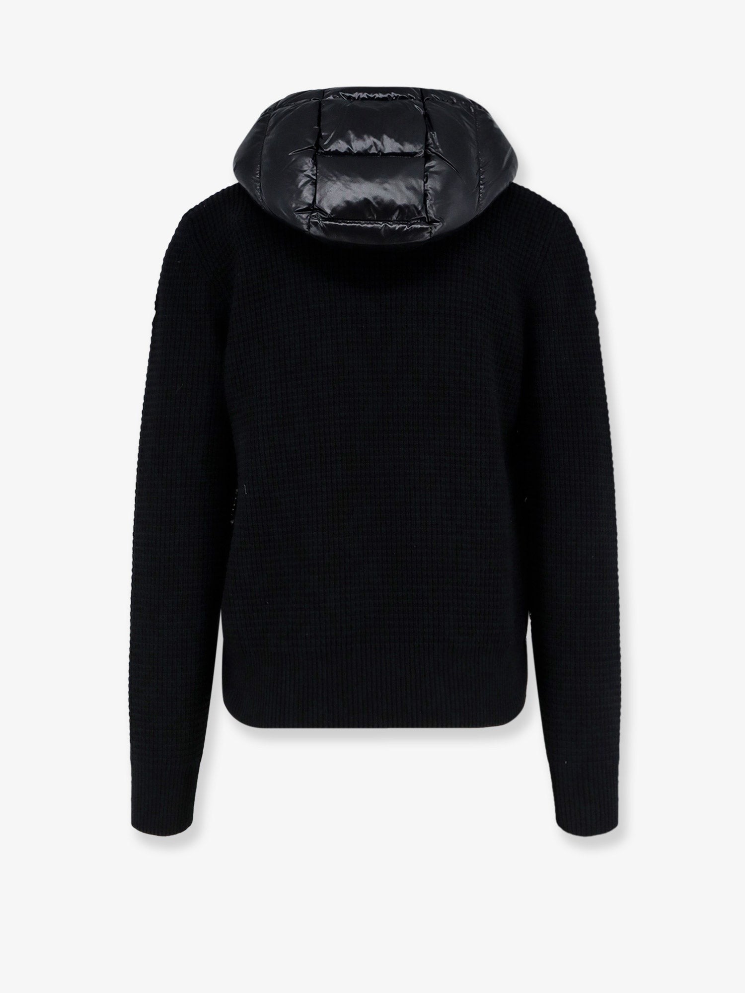 Moncler Nylon jacket with wool and cashmere blend sleeves