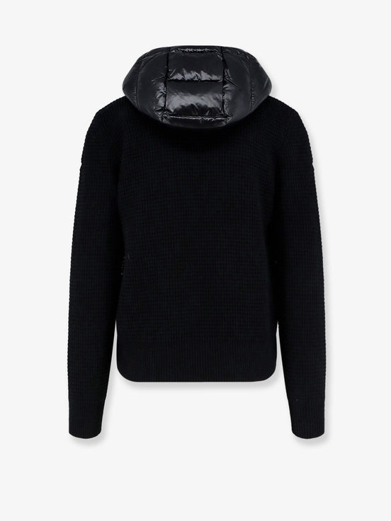 Moncler Nylon jacket with wool and cashmere blend sleeves