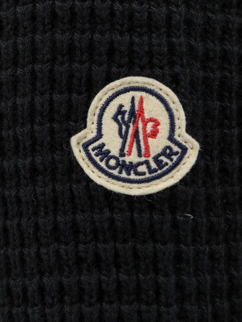 Moncler Nylon jacket with wool and cashmere blend sleeves