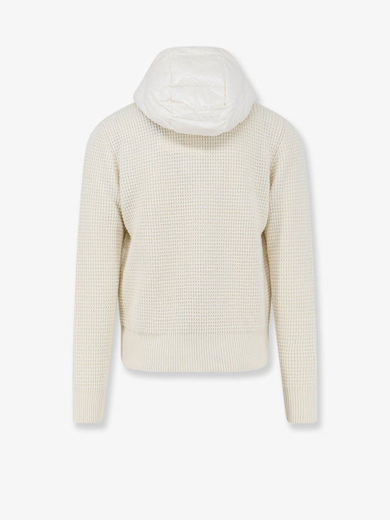 Moncler Nylon jacket with wool and cashmere blend sleeves