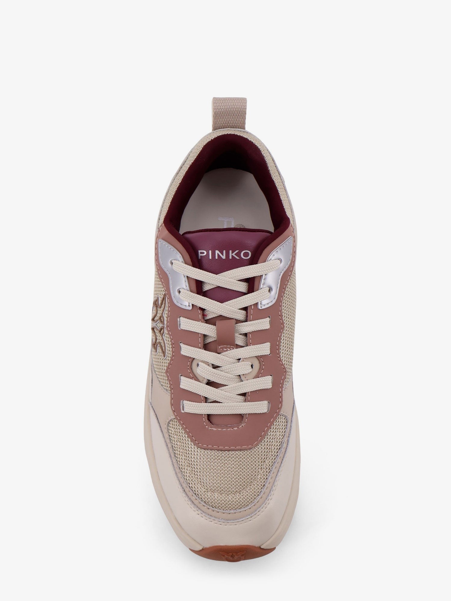 Nylon sneakers with leather inserts