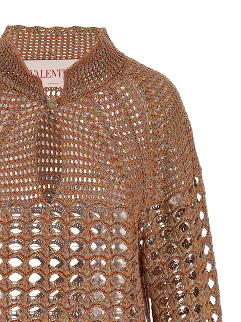 Openwork sweater