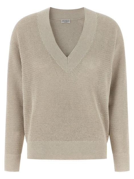 Openwork sweater