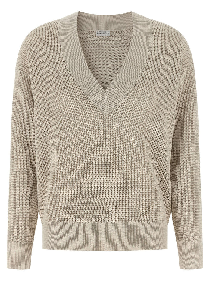Openwork sweater