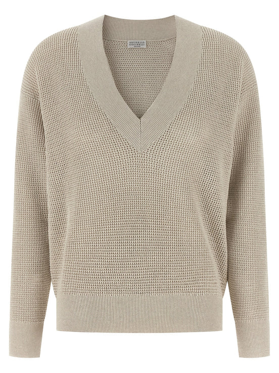 Openwork sweater