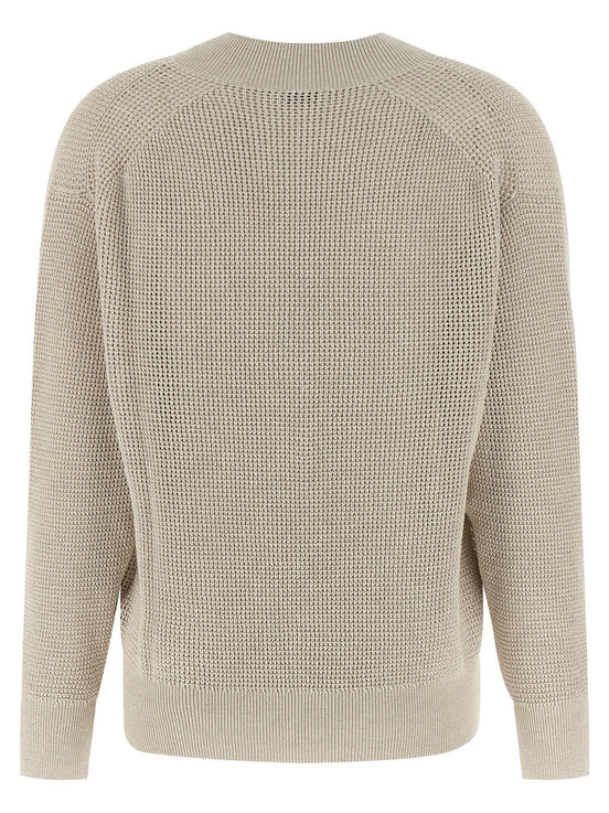 Openwork sweater