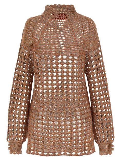Openwork sweater