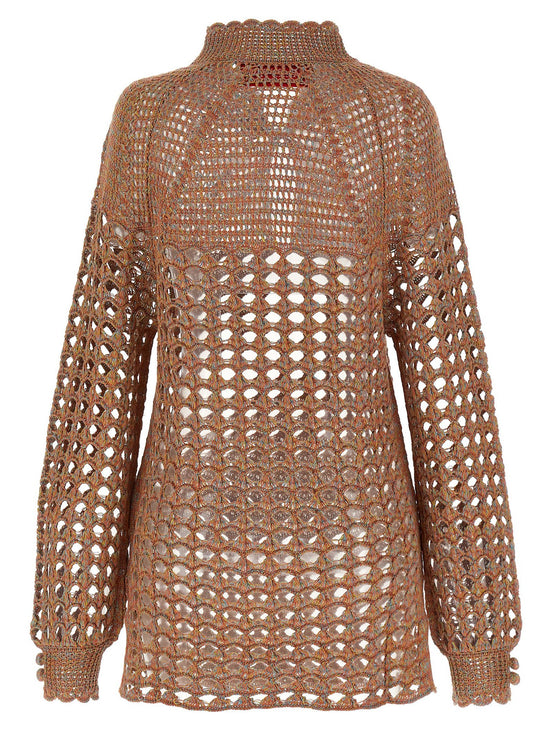 Openwork sweater