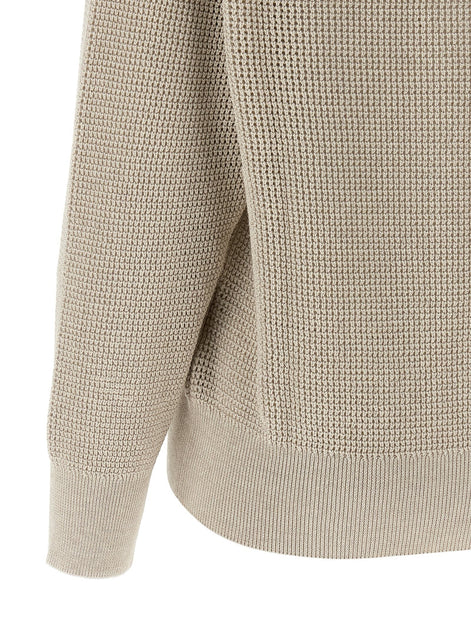 Openwork sweater