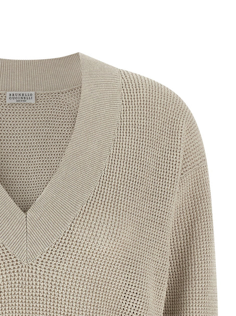 Openwork sweater