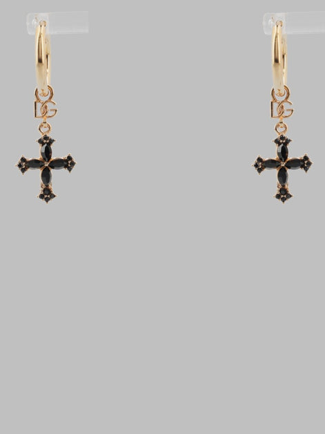 Orecchini Creola Con Croci E Strass