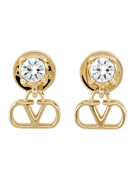 ORECCHINI "VLOGO SIGNATURE" CON STRASS