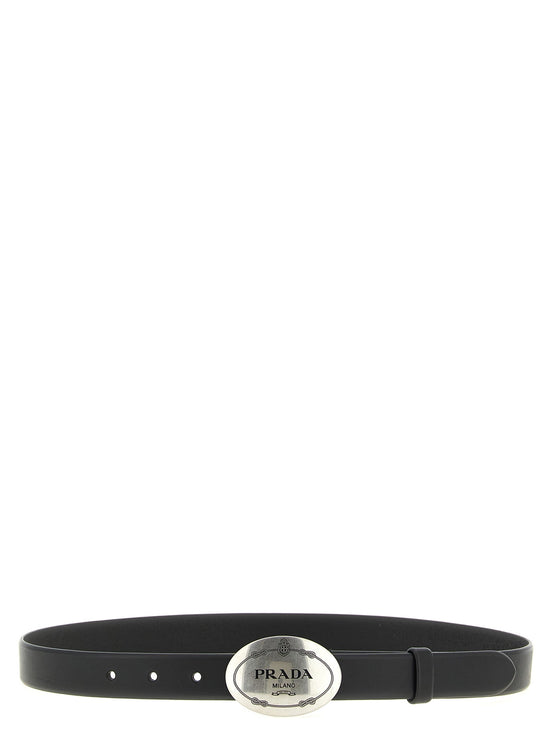 Oval buckle belt