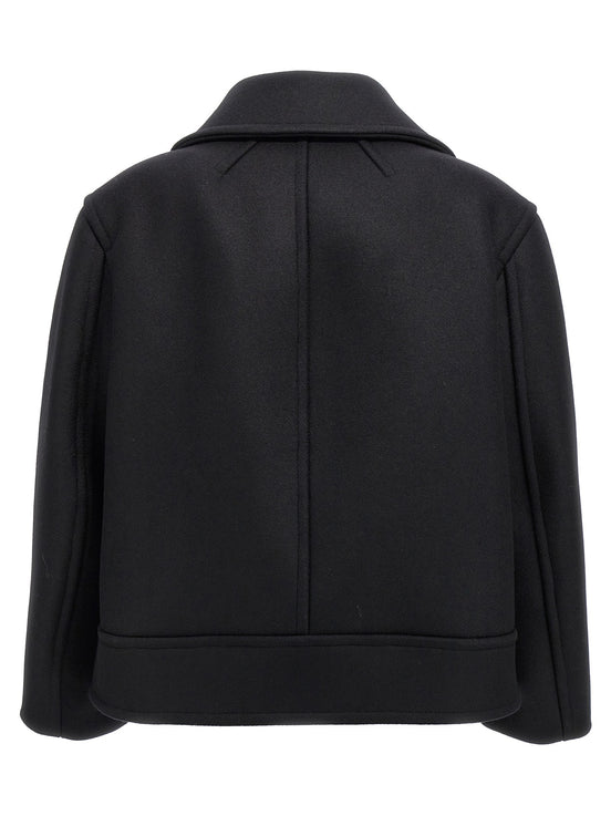 Oversized caban coat
