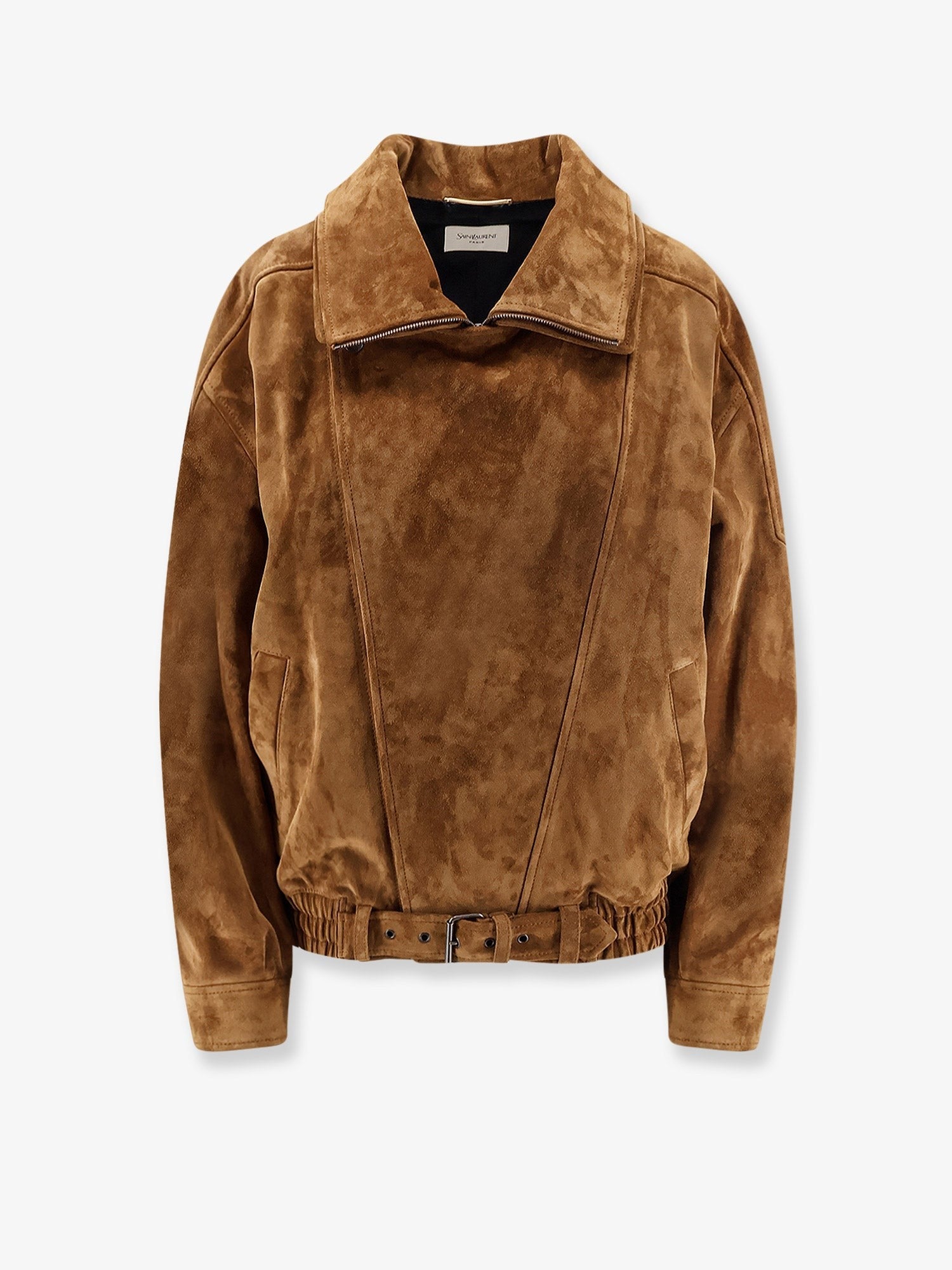 Oversized vintage split-leather jacket