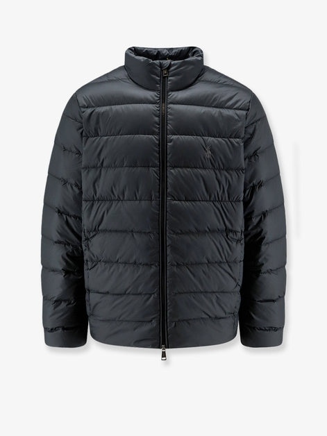Packable recycled material down jacket