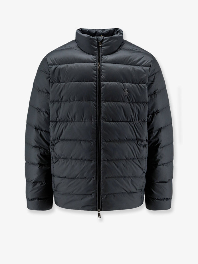 Packable recycled material down jacket