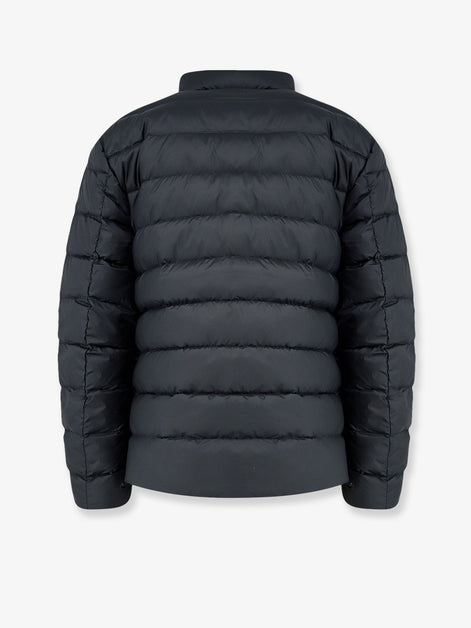 Packable recycled material down jacket