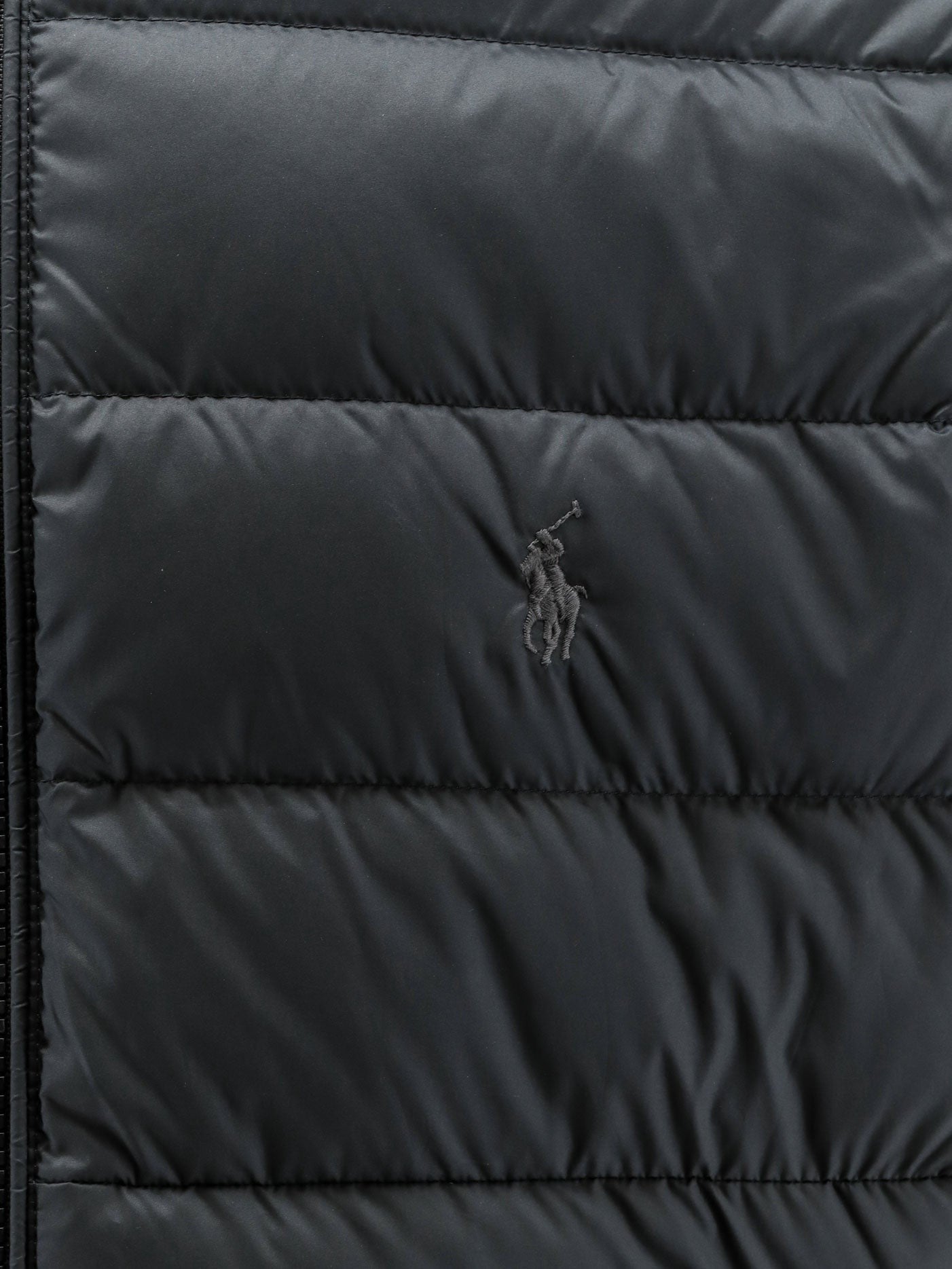 Packable recycled material down jacket