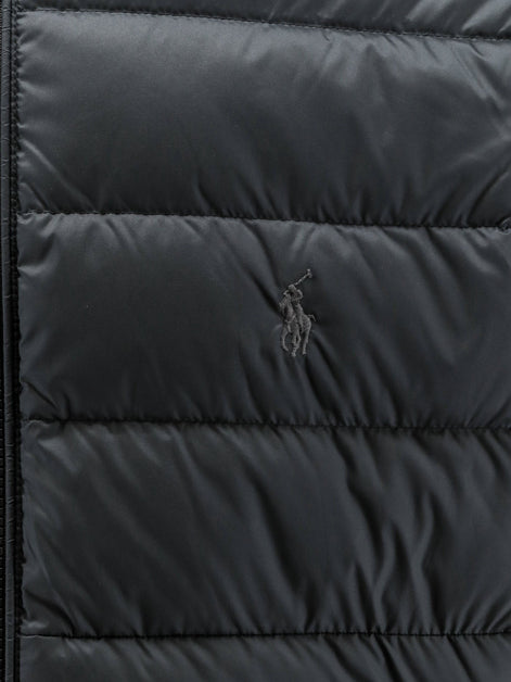 Packable recycled material down jacket