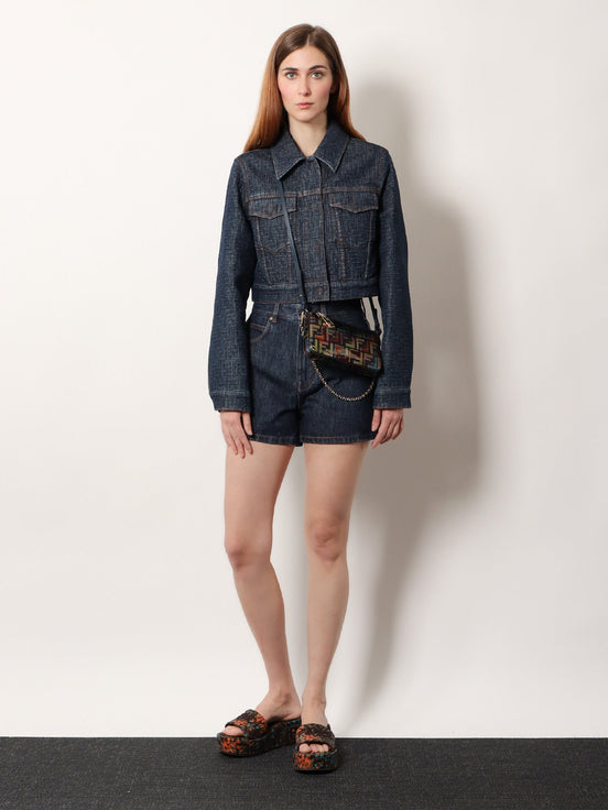 Padded denim jacket