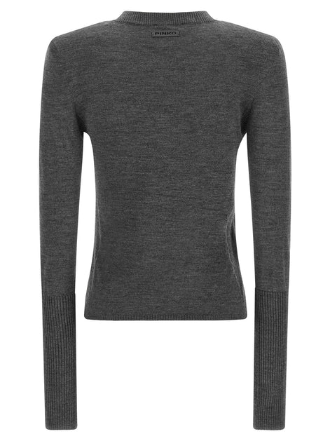 Padded shoulder sweater