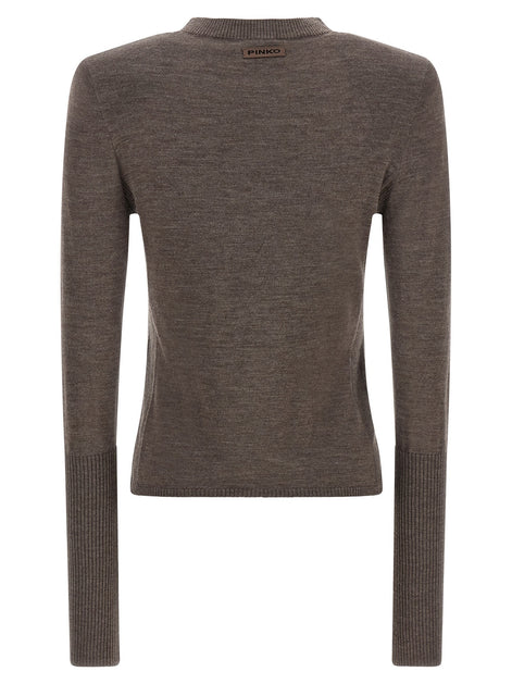 Padded shoulder sweater