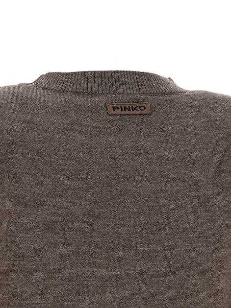 Padded shoulder sweater