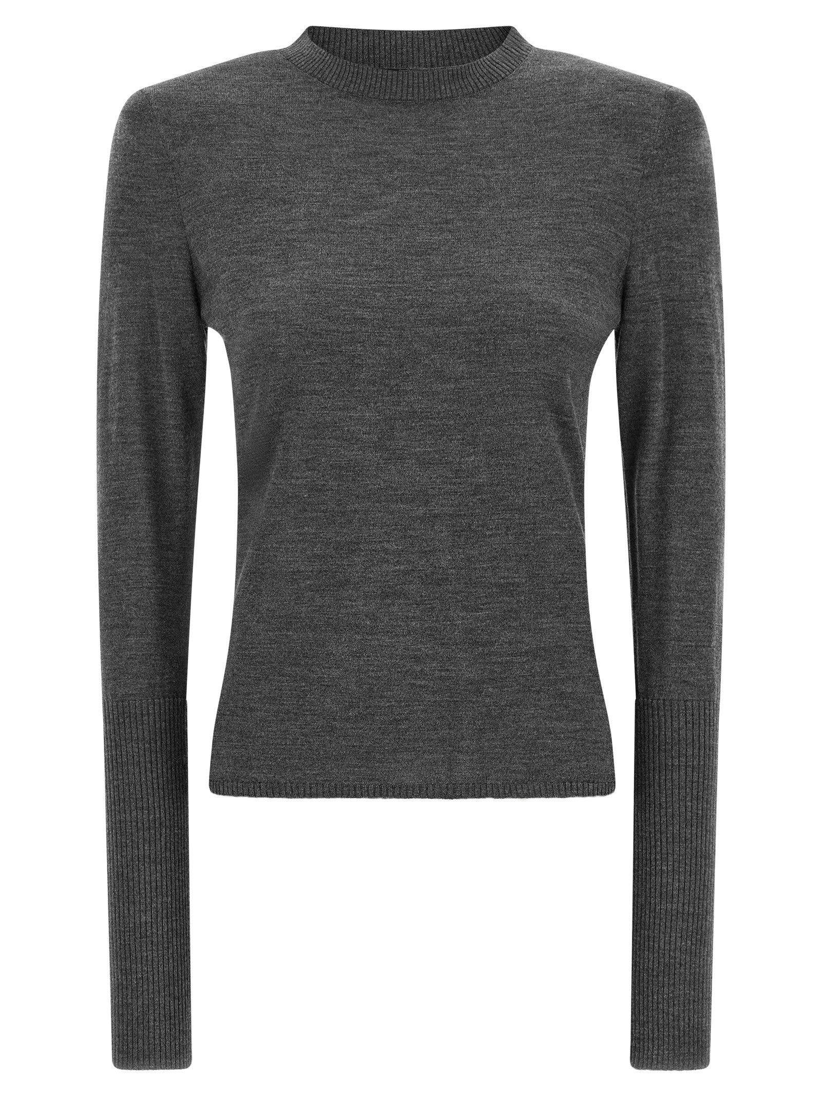 Padded shoulder sweater