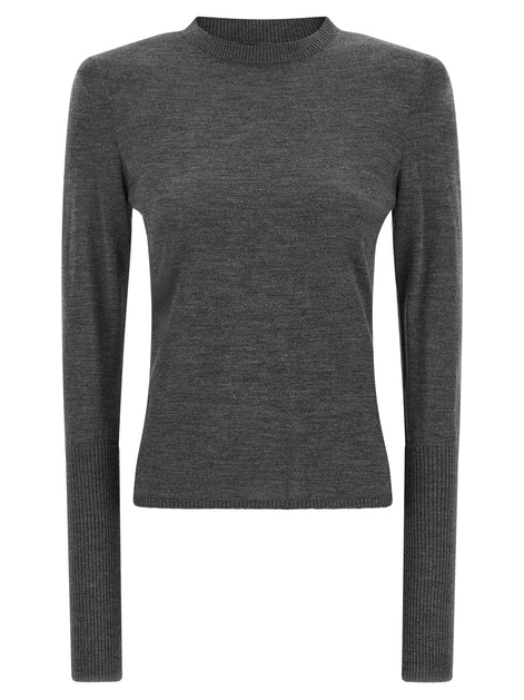 Padded shoulder sweater