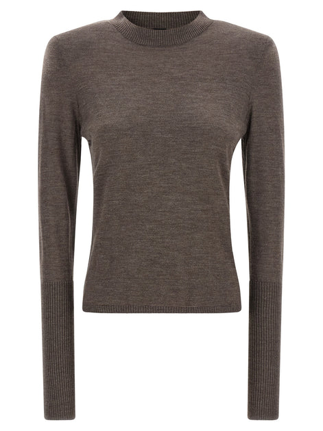 Padded shoulder sweater