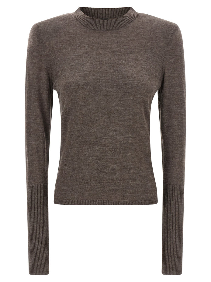 Padded shoulder sweater