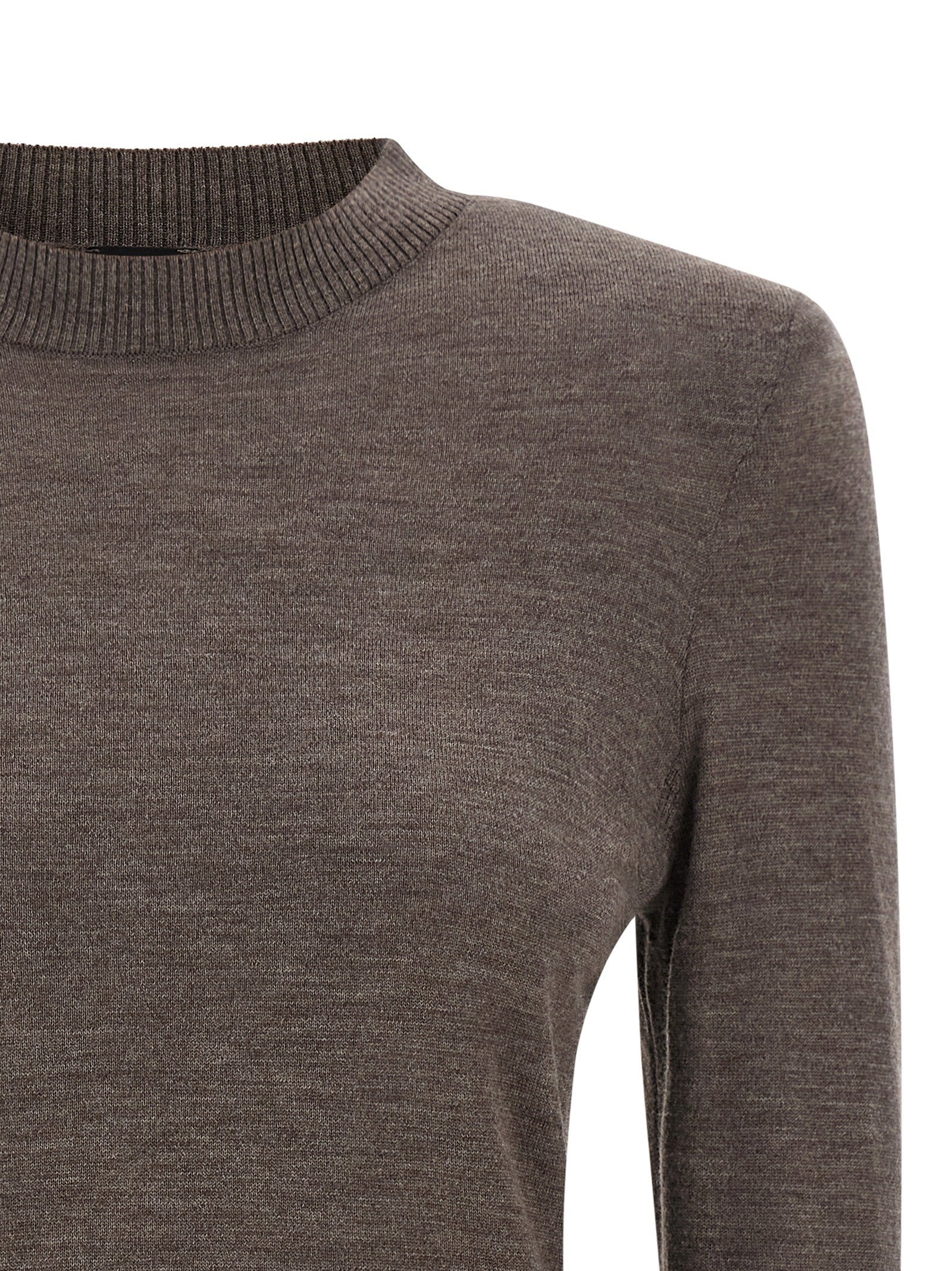 Padded shoulder sweater