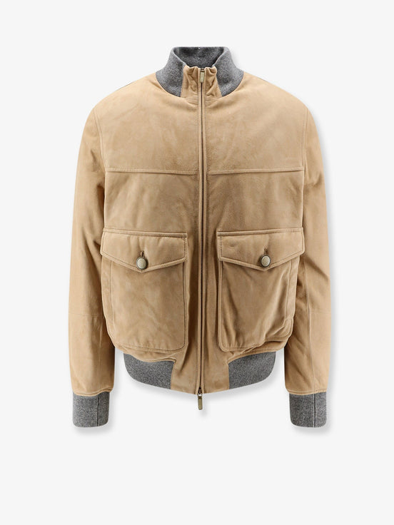 Padded suede jacket