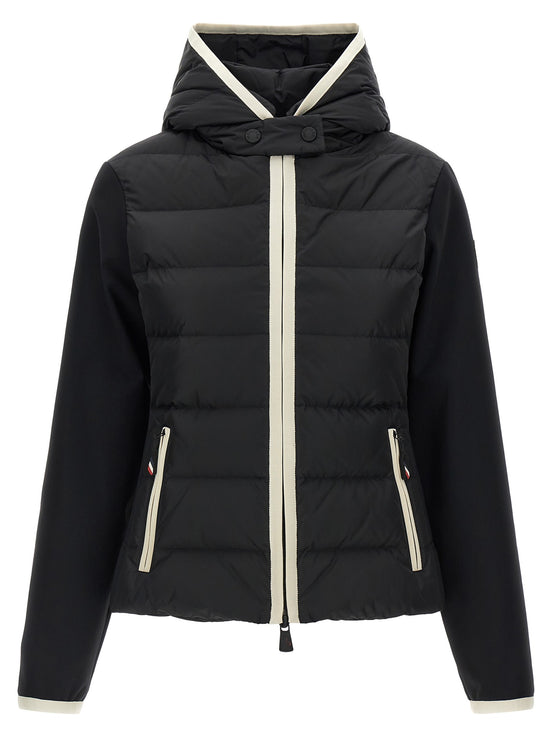 'Padded Zip-Up' cardigan