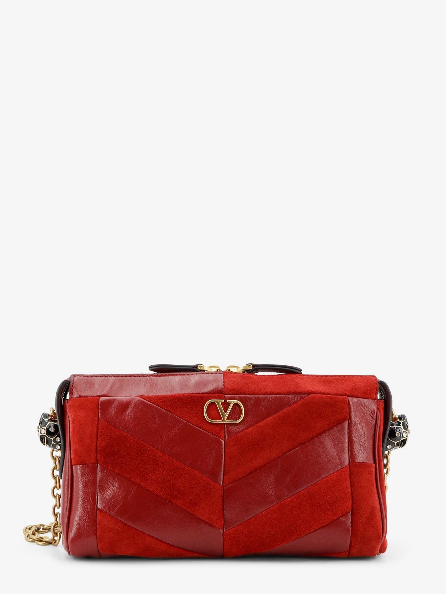 Panthea suede and leather crossbody bag