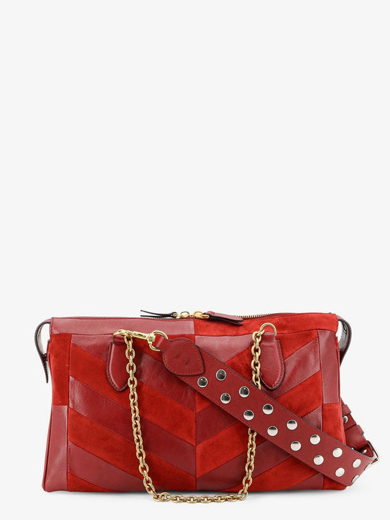 Panthea suede and leather crossbody bag
