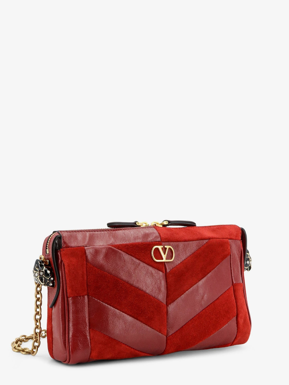Valentino Garavani Panthea suede and leather crossbody bag