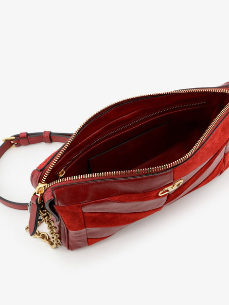 Valentino Garavani Panthea suede and leather crossbody bag