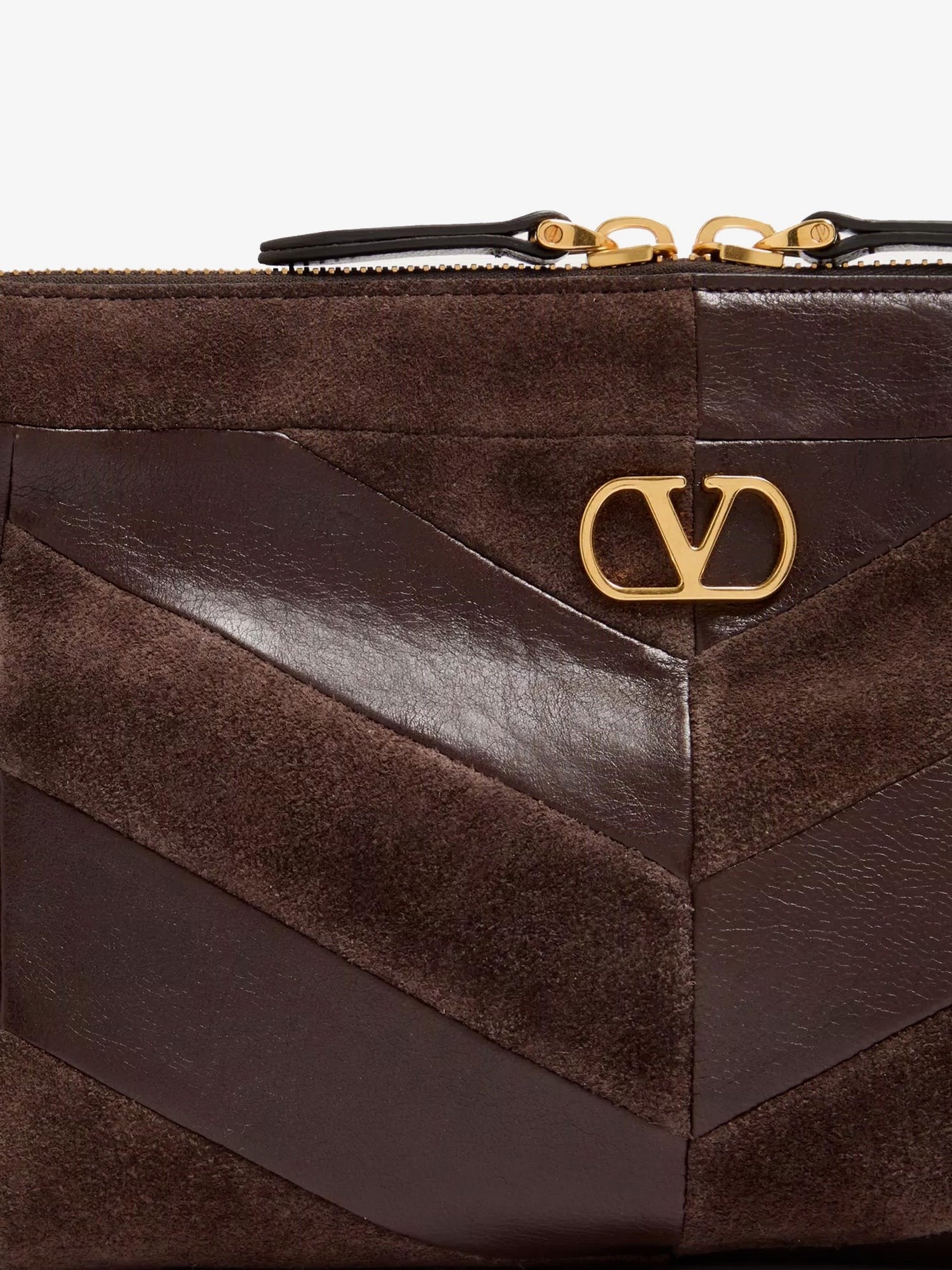 Panthea suede and leather crossbody bag